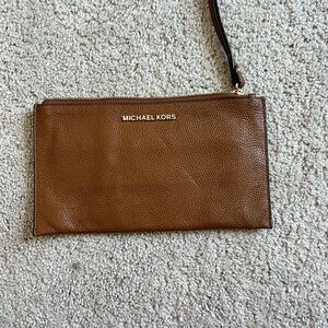 Michael Kors Tan Leather Wristlet